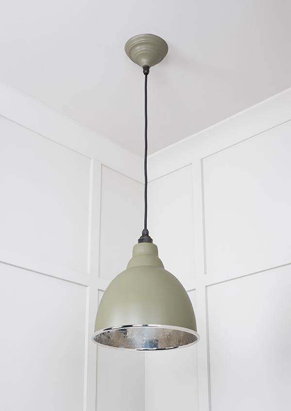 Hammered Nickel Brindley Pendant