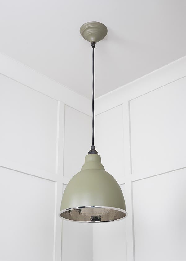 Hammered Nickel Brindley Pendant