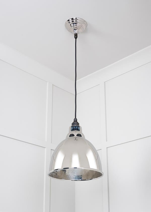 Hammered Nickel Brindley Pendant