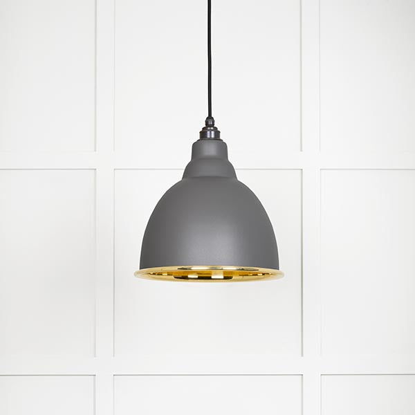 Smooth Brass Brindley Pendant