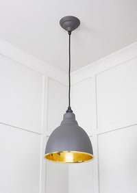 Smooth Brass Brindley Pendant