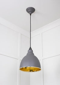 Smooth Brass Brindley Pendant