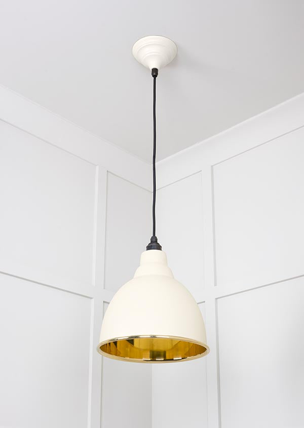 Smooth Brass Brindley Pendant