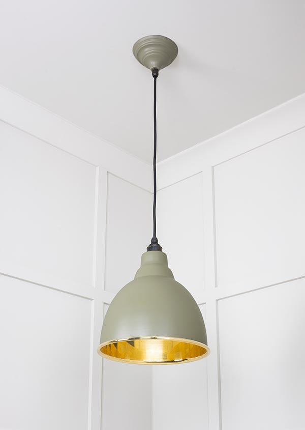 Smooth Brass Brindley Pendant