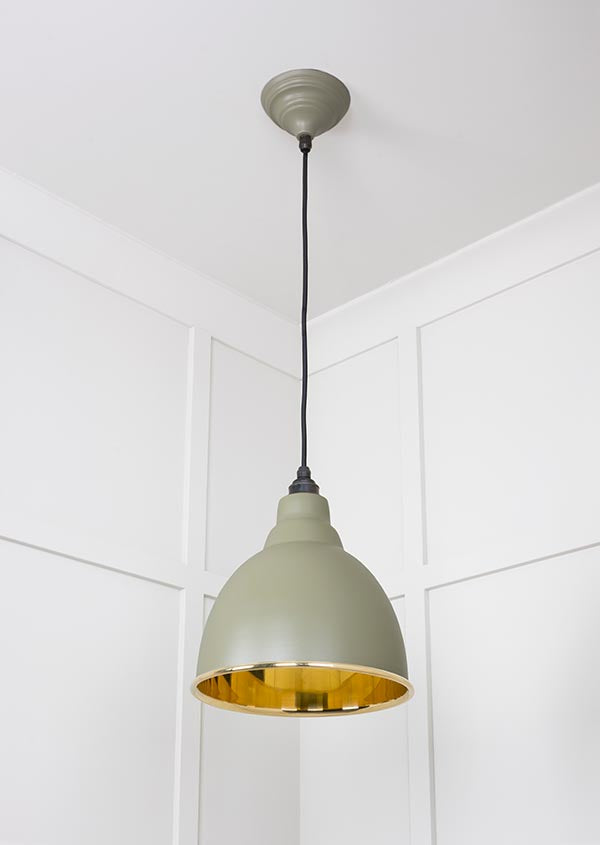 Smooth Brass Brindley Pendant