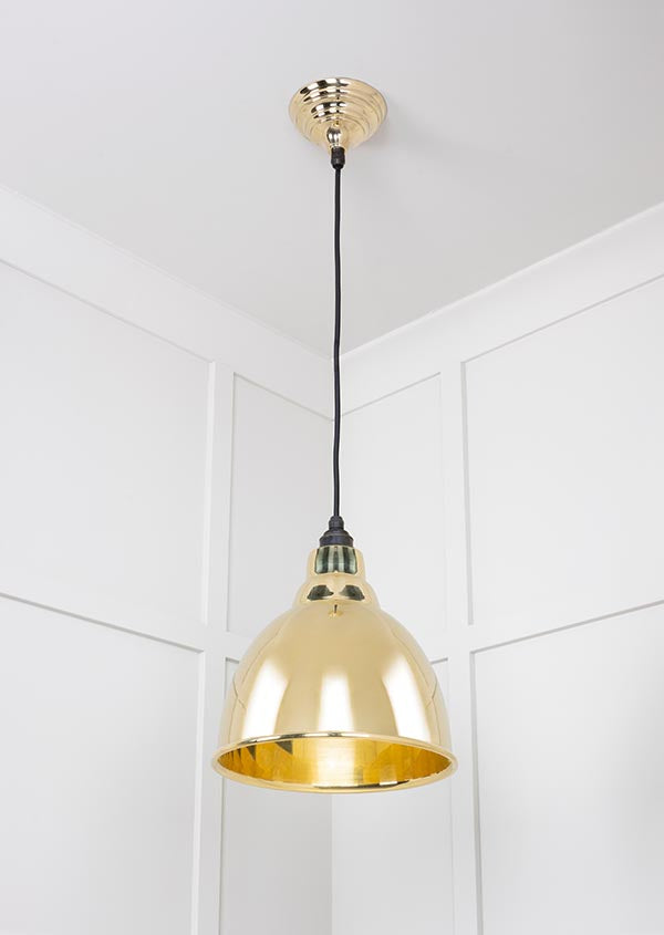 Smooth Brass Brindley Pendant