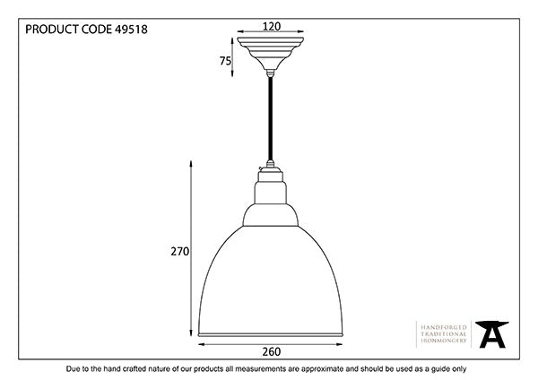 Smooth Brass Brindley Pendant