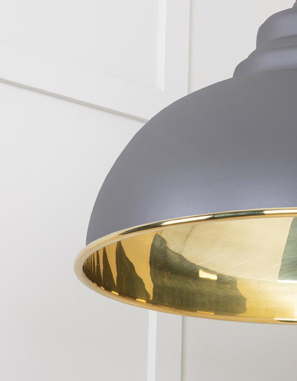 Smooth Brass Harborne Pendant