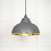 Smooth Brass Harborne Pendant