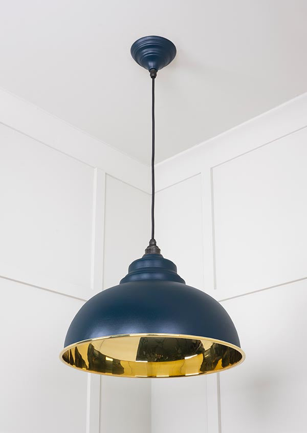 Smooth Brass Harborne Pendant