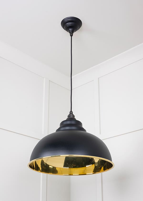 Smooth Brass Harborne Pendant