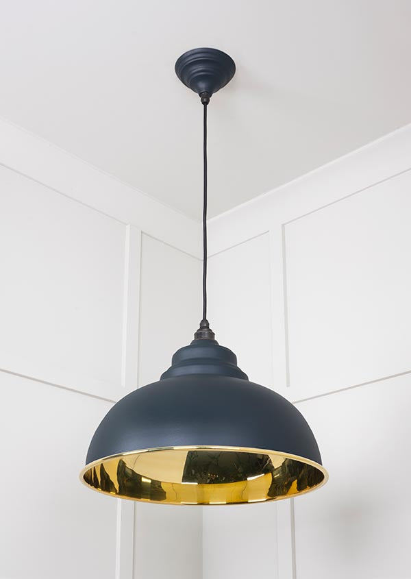 Smooth Brass Harborne Pendant