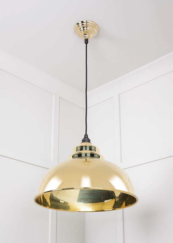 Smooth Brass Harborne Pendant