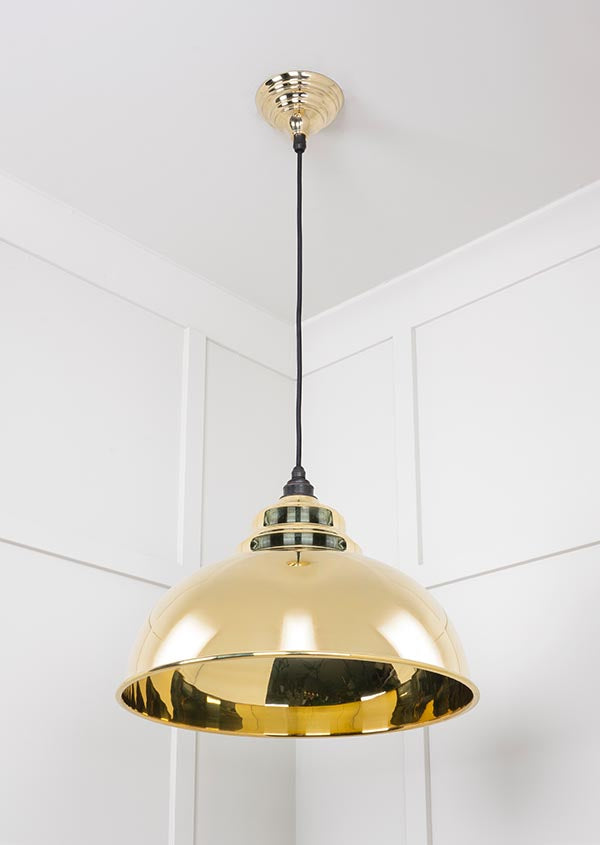 Smooth Brass Harborne Pendant