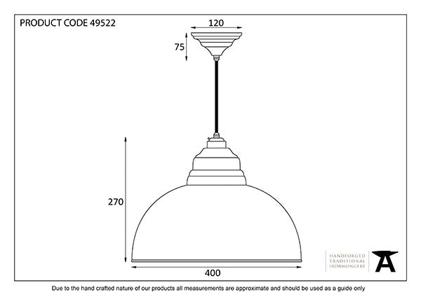 Smooth Brass Harborne Pendant