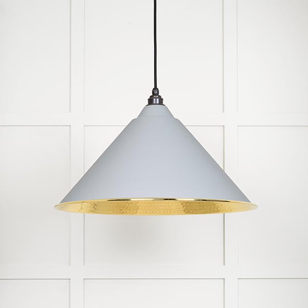 Hammered Brass Hockley Pendant