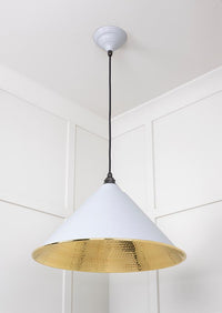 Hammered Brass Hockley Pendant