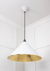 Hammered Brass Hockley Pendant