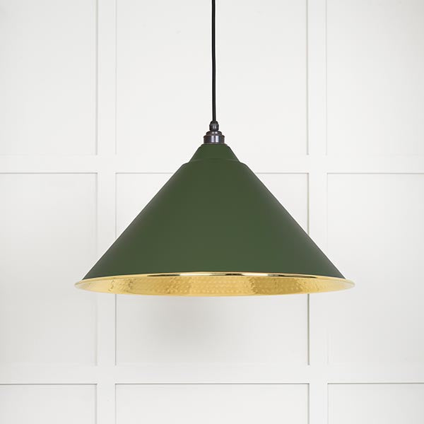 Hammered Brass Hockley Pendant