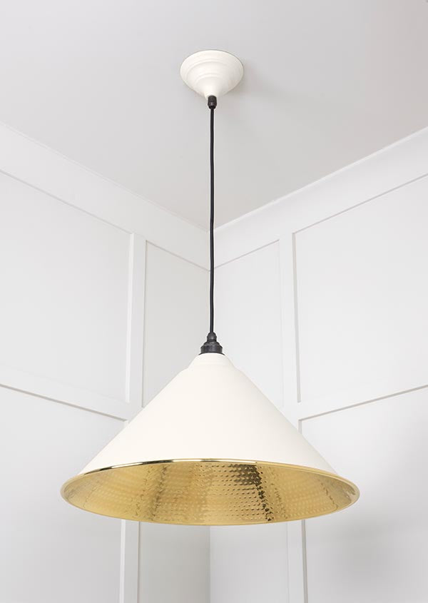 Hammered Brass Hockley Pendant