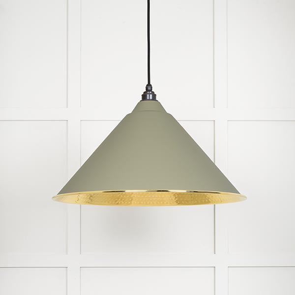 Hammered Brass Hockley Pendant