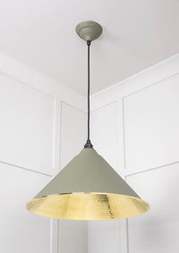 Hammered Brass Hockley Pendant