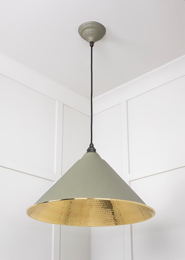 Hammered Brass Hockley Pendant