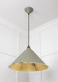 Hammered Brass Hockley Pendant