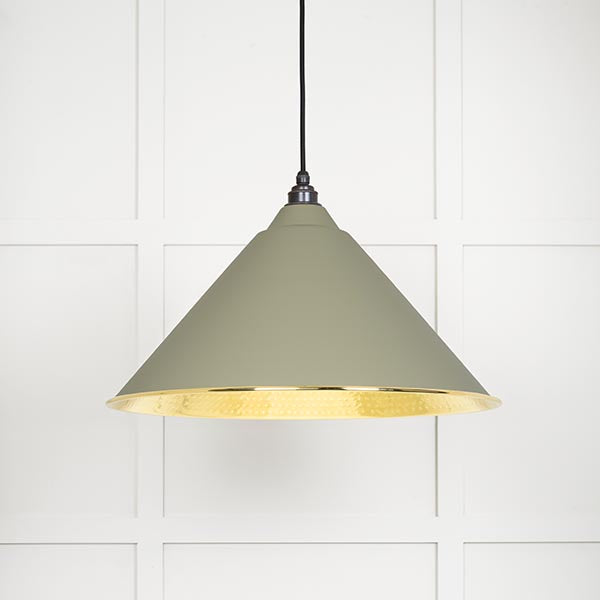 Hammered Brass Hockley Pendant