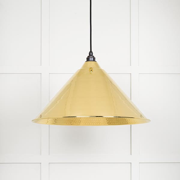 Hammered Brass Hockley Pendant