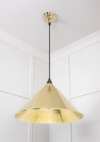 Hammered Brass Hockley Pendant