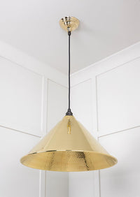 Hammered Brass Hockley Pendant