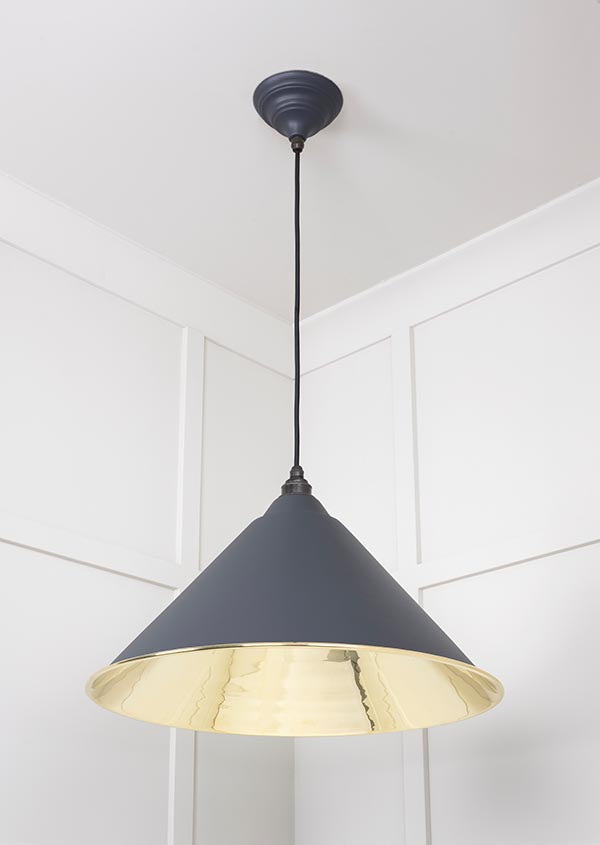 Smooth Brass Hockley Pendant