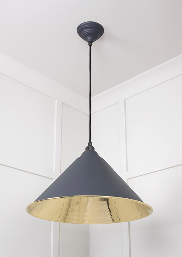 Smooth Brass Hockley Pendant