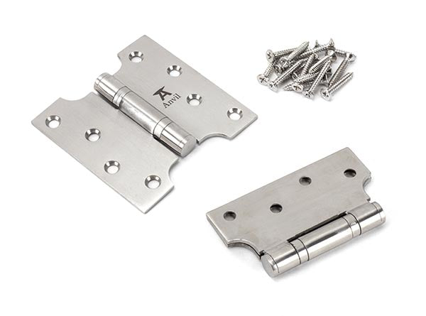 4" x 2" x 4" Parliament Hinges SS (pair)