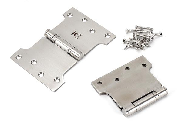 4" x 4" x 6" Parliament Hinges SS (pair)