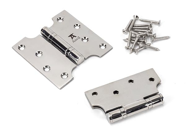 4" x 2" x 4" Parliament Hinges SS (pair)