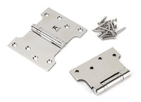 4" x 3" x 5" Parliament Hinges SS (pair)