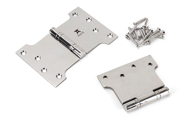 4" x 4" x 6" Parliament Hinges SS (pair)