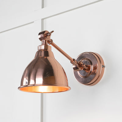 Smooth Copper Brindley Wall Light