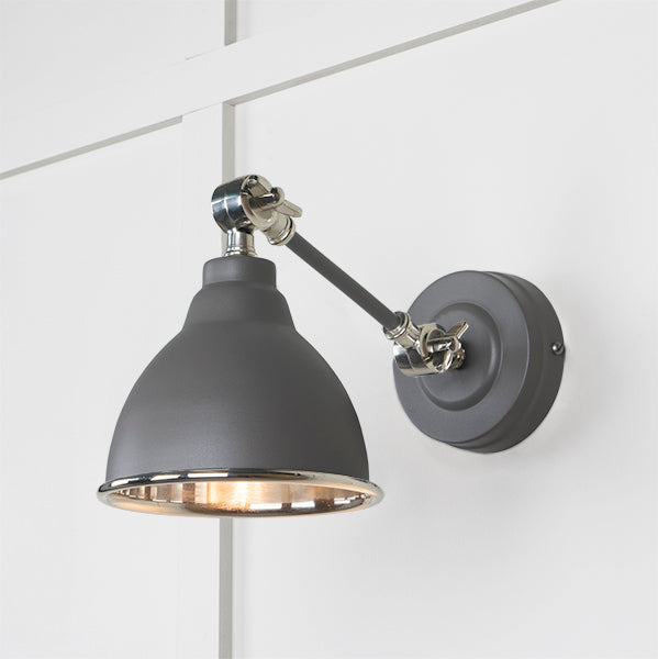 Smooth Nickel Brindley Wall Light