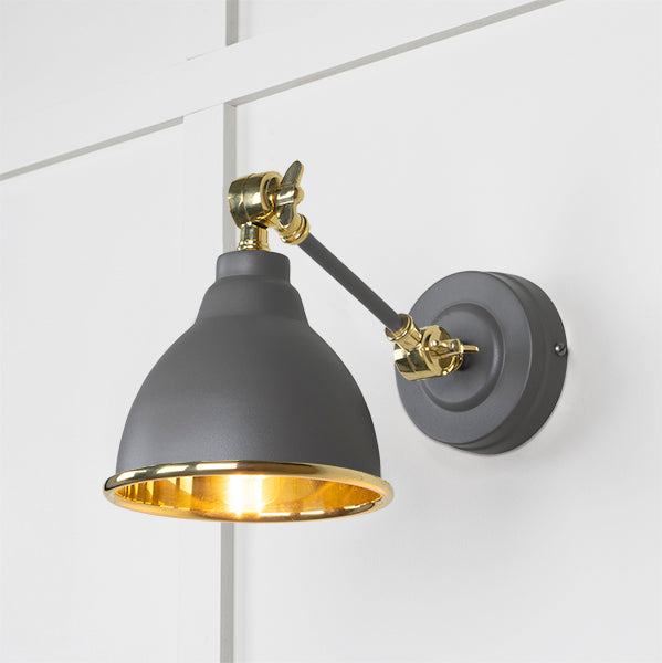 Smooth Brass Brindley Wall Light