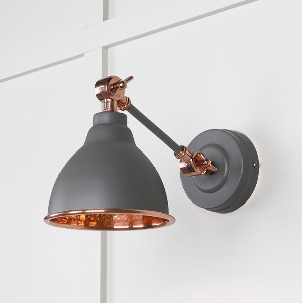 Hammered Copper Brindley Wall Light