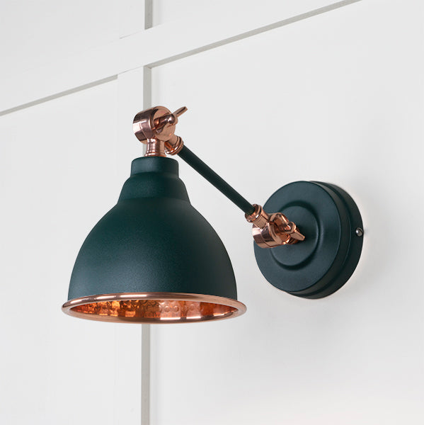 Hammered Copper Brindley Wall Light