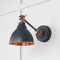 Hammered Copper Brindley Wall Light