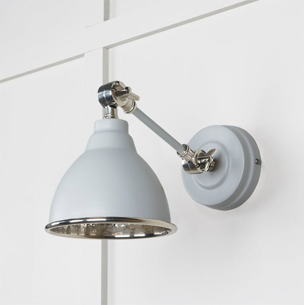 Hammered Nickel Brindley Wall Light