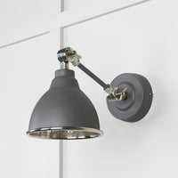 Hammered Nickel Brindley Wall Light