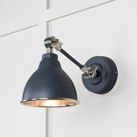 Hammered Nickel Brindley Wall Light