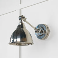 Hammered Nickel Brindley Wall Light