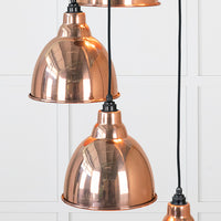 Smooth Copper Brindley Cluster Pendant